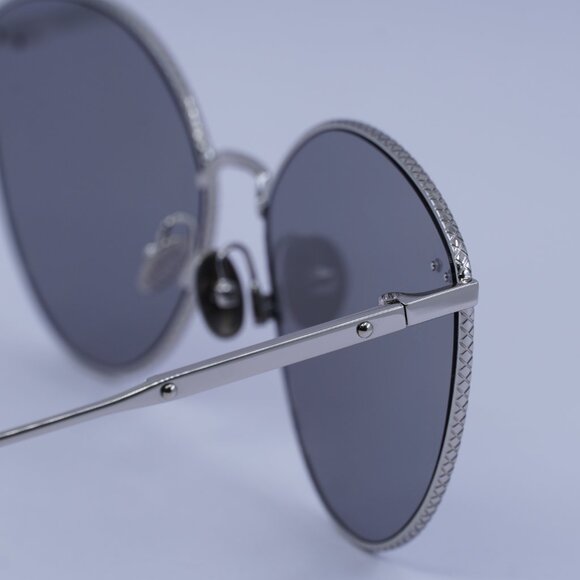 Bottega Veneta BV0259S 002 Sunglasses Silver Cat Eye Frame, Silver Lenses main image 9